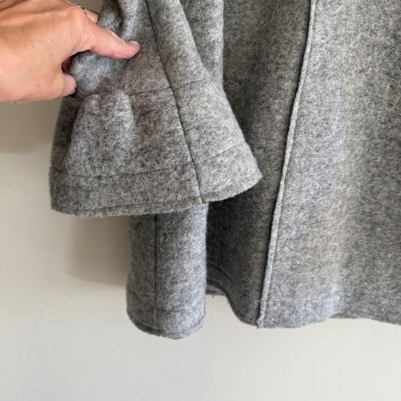 Bee & U Light Grey Italian Wool Button Mid Length Women's Jacket SZ Med - Picture 11 of 14